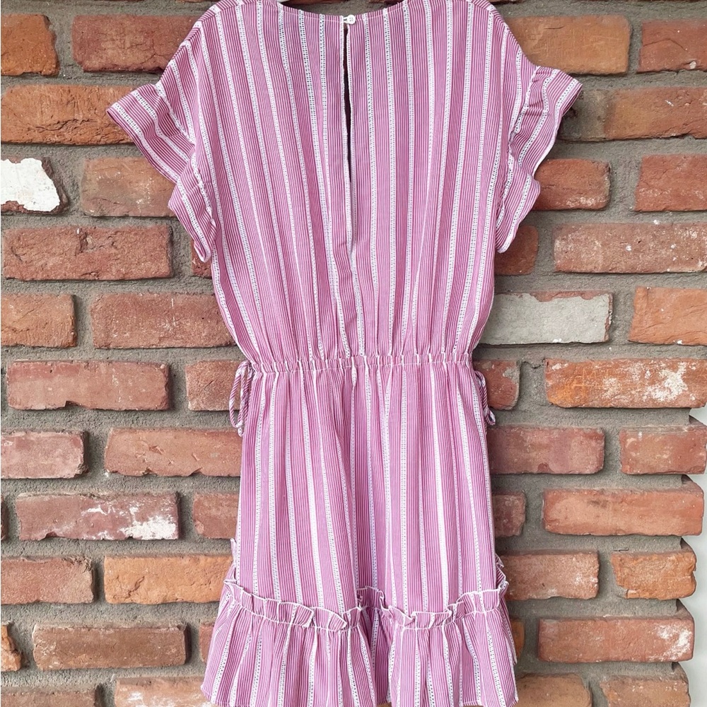 The Fifth Label Kite Stripe Red and White Striped Ruffles Dress Size Medium, 6 - Picture 13 of 16